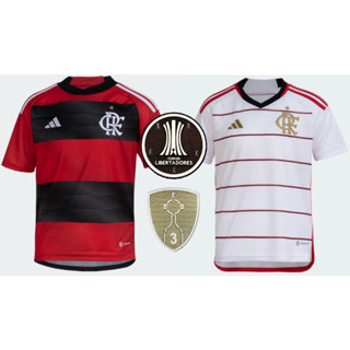 เสื้อกีฬาแขนสั้น ลายทีมชาติฟุตบอล Flamengo GABI DAVID LUIZ DIEGO Gabriel B.HENRIQUE VIDAL DE ARRASCAETA PEDRO ISLA 2023 2024 ชุดเหย้า และเยือน พร้อมแพทช์ Libertadores