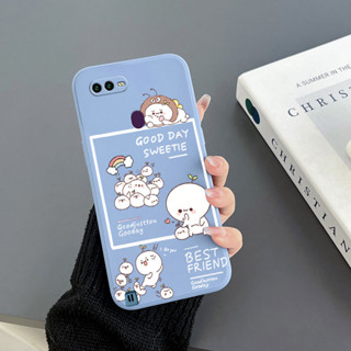 เคสโทรศัพท์มือถือ Tpu ขอบตรง ลายกระต่าย สีแดง สําหรับ Oppo A7 A5S A5S A12 A9 2020 A5 2020 A72 5G