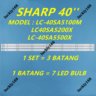 ใหม่ แบ็คไลท์ทีวี LED LC-40SA5100M LC-40SA5200X LC-40SA5500X SHARP 40 นิ้ว LC-40SA5100 LC40SA5200 LC-40SA5500 3 ชิ้น ต่อชุด