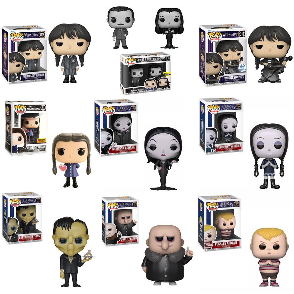 Funko Pop! ฟิกเกอร์ TV: The Addams Family - Wednesday Morticia Gomez Lurch Pugsley Uncle Fester 801 