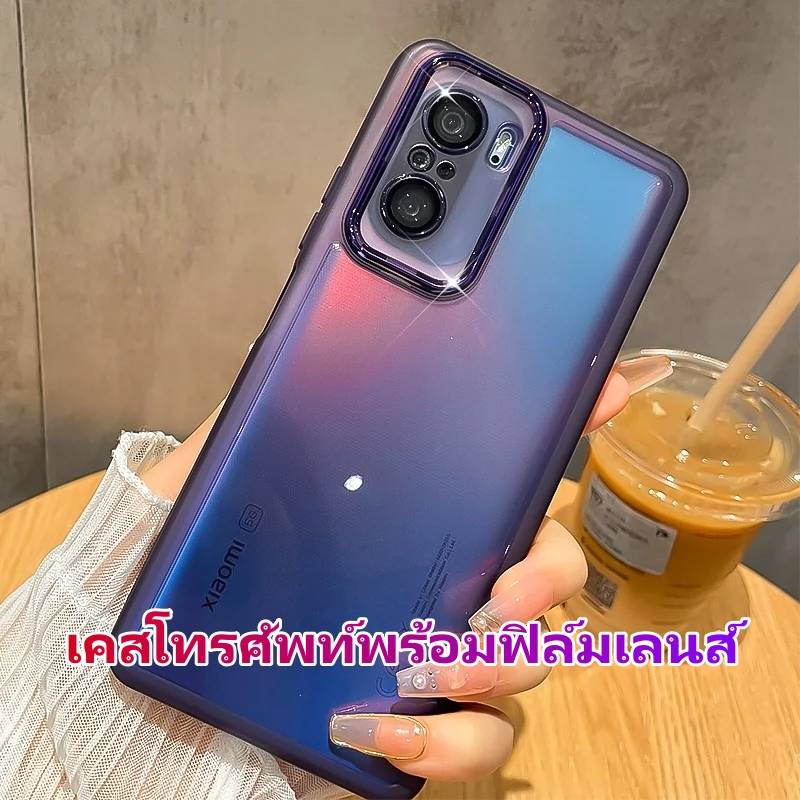 เคสแฟชั่นพร้อมฟิล์มเลนส์สําหรับ Xiaomi 14T Pro 14 13T Pro 13 Lite 12T Pro 12 Lite 11 Lite 11T Pro Civi 2 3 4 Pro