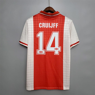 เสื้อกีฬาแขนสั้น ลายทีมชาติฟุตบอล Ajax CRUIJFF 89-90 ชุดเหย้า คุณภาพสูง สไตล์เรโทร