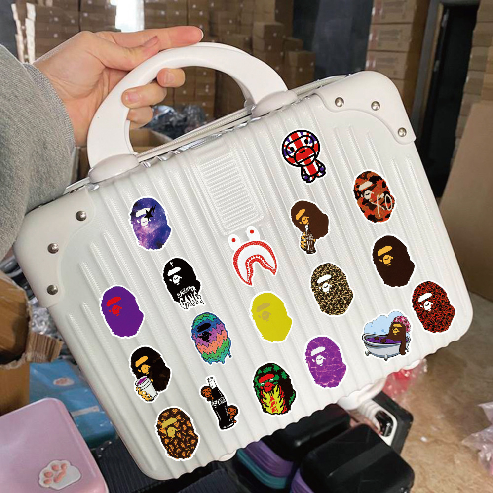 สติ๊กเกอร์ BAPE 50 ชิ้น - สติ๊กเกอร์ไวนิลยี่ห้อ A Bathing Ape สําหรับแล็ปท็อป หมวกกันน็อค และโน้ตบุ๊ก - รูปที่ 6