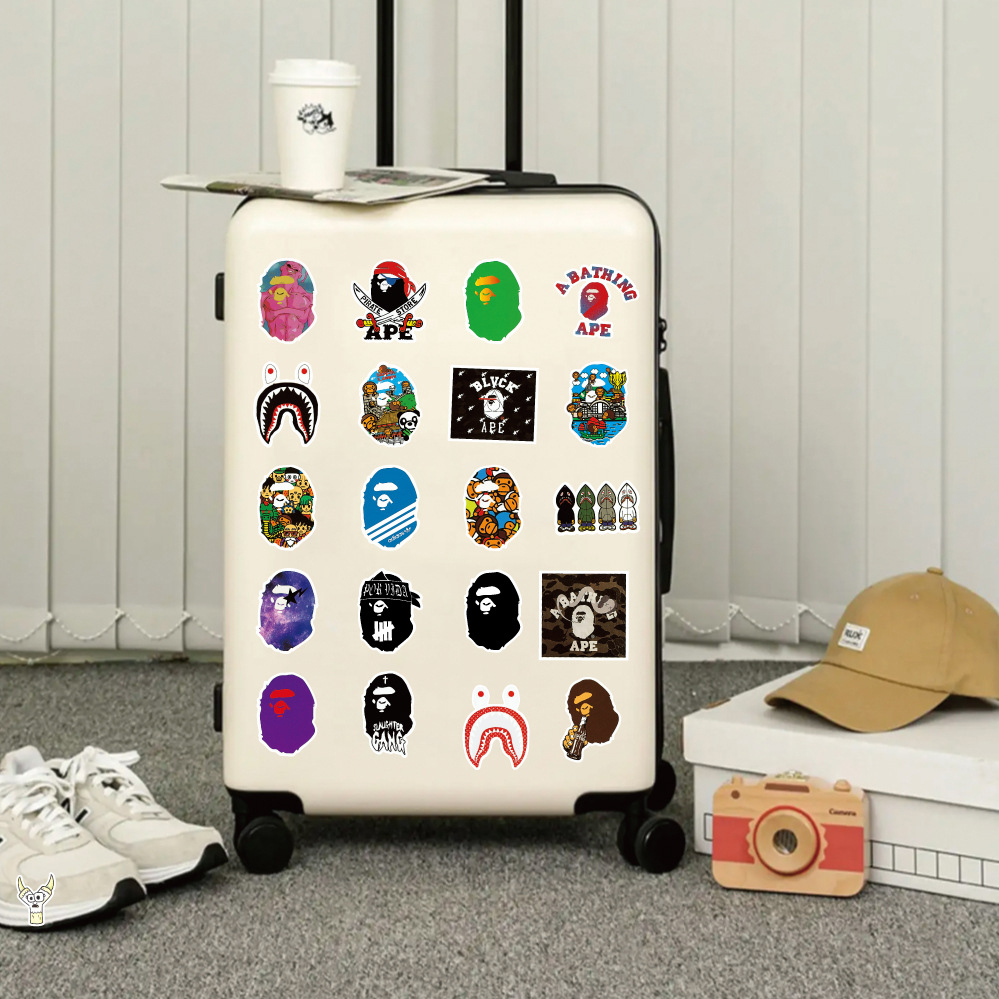 สติ๊กเกอร์ BAPE 50 ชิ้น - สติ๊กเกอร์ไวนิลยี่ห้อ A Bathing Ape สําหรับแล็ปท็อป หมวกกันน็อค และโน้ตบุ๊ก - รูปที่ 5