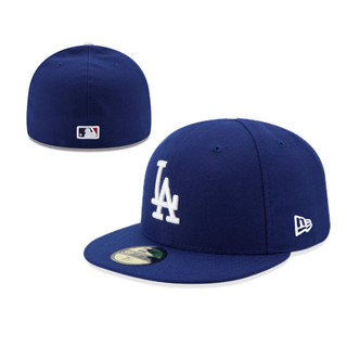 หมวกแก๊ป Mlb La Fitted Cap Dodgers Los Angeles สีน้ําเงินเข้ม สไตล์ฮิปฮอป