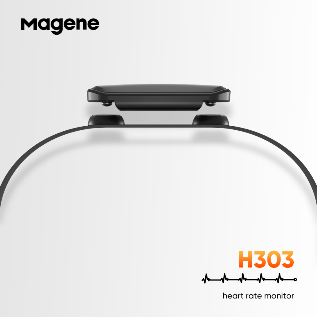 Magene H303 เซ็นเซอร์วัดอัตราการเต้นของหัวใจ Bluetooth ANT HR Monitor พร้อมสายรัดหน้าอก Dual Mode Sports Band Belt - รูปที่ 4