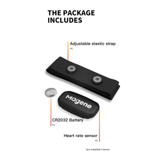 Magene H303 เซ็นเซอร์วัดอัตราการเต้นของหัวใจ Bluetooth ANT HR Monitor พร้อมสายรัดหน้าอก Dual Mode Sports Band Belt