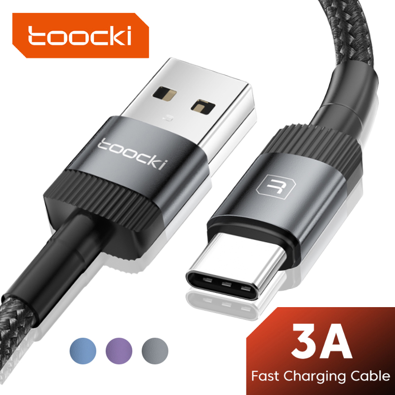 Cables, Chargers & Converters 42 บาท Toocki 3A Type C สายเคเบิล QC3.0 ชาร์จเร็ว สายเคเบิลข้อมูล สําหรับโทรศัพท์มือถือ USB Type C สายชาร์จ Mobile & Gadgets