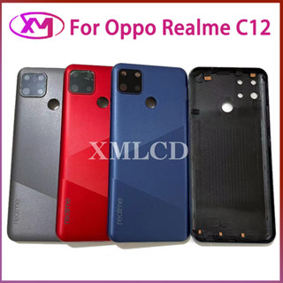 ฝาครอบแบตเตอรี่ด้านหลัง พร้อมเลนส์แผงด้านหลัง สําหรับ Oppo Realme C12 RMX2189