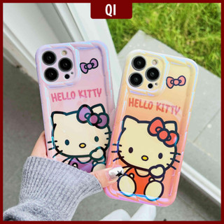 [พร้อมส่ง] เคสโทรศัพท์มือถือ ทรงสี่เหลี่ยม ลาย Hello Kitty สําหรับ IPhone 14Pro Max 11 12 13Pro Max