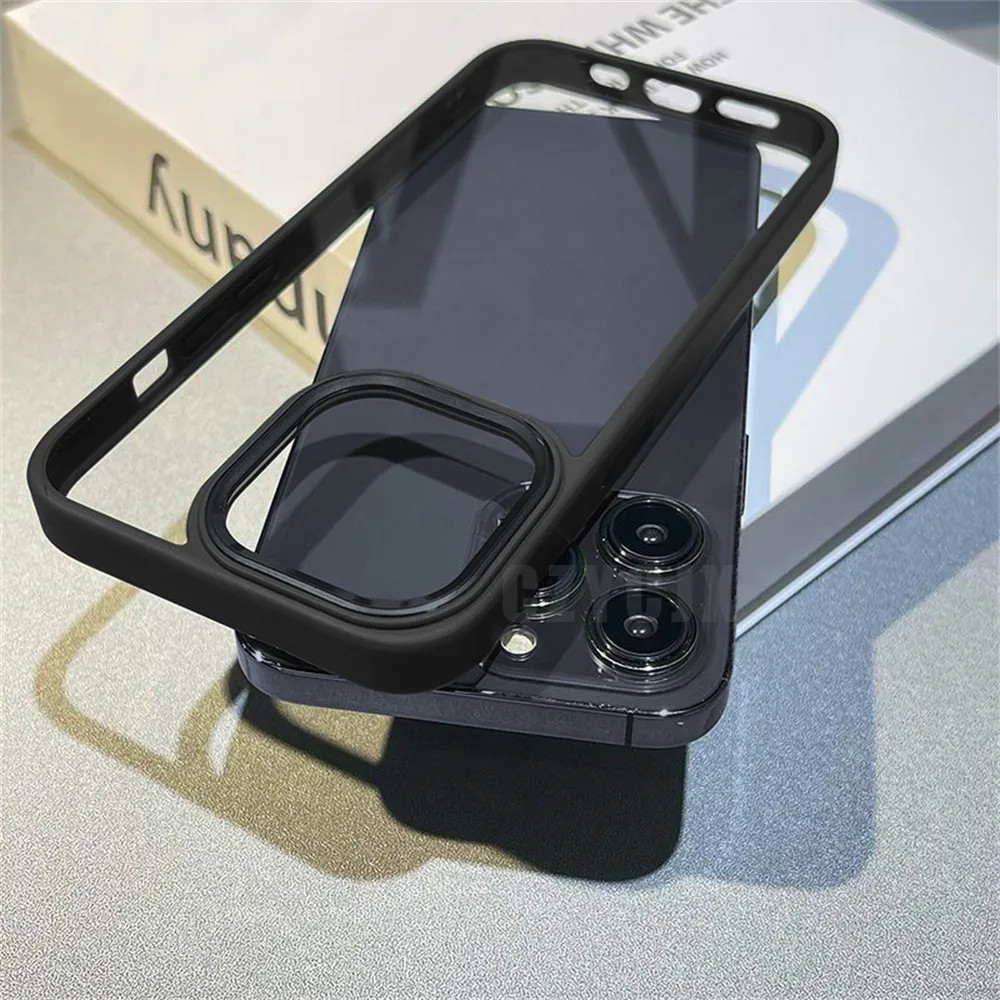 เคสโทรศัพท์มือถือ PC แข็ง แบบใส กันกระแทก ป้องกันกล้อง สําหรับ iPhone 16 15 Pro Max 13 14 12 11 Pro Max XR XS 7Plus 8Plus 6Plus 6sPlus 14Plus