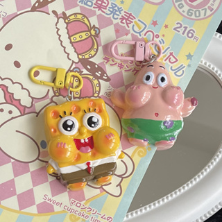 พวงกุญแจเรซิ่น รูปการ์ตูน SpongeBob SquarePants Patrick น่ารัก เหมาะกับของขวัญ สําหรับเด็กผู้หญิง