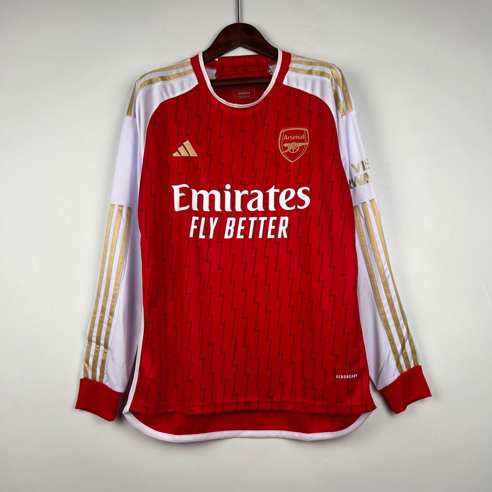 2023-24 Arsenal Home Away เสื้อฟุตบอลแขนยาวเสื้อกีฬา