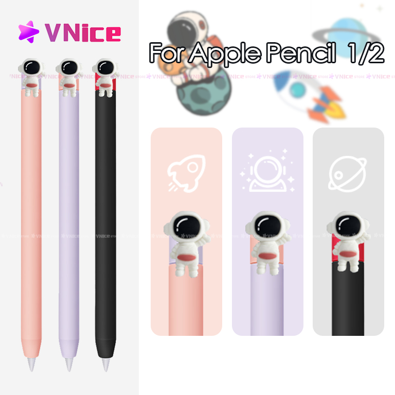 เคสปากกา Compatible for Apple Pencil 2 1 Case ปลอกสำหรับ iPad Pencil นักบินอวกาศ เคสปากกาไอแพด