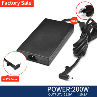 อะแดปเตอร์ชาร์จแล็ปท็อป สําหรับ HP 200W 19.5V 10.3A AC 4.5 มม. * 3.0 มม. Victus omen zbook Pavilion Envy 15 15t 17 17t ​ G3 g4 g5 g6 TPN-DA10 TPN-CA03 L00818-850 Ne