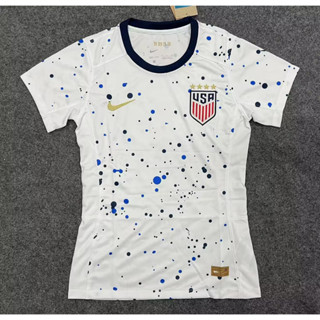 เสื้อกีฬาแขนสั้น ลายทีมชาติฟุตบอล FIFA World Cup USA ชุดเหย้า สําหรับผู้หญิง 2023