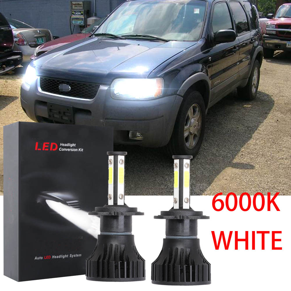 Ford ESCAPE Ford 2001-2004 ไฟหน ้ าไฟหน ้ า 2002 2003 ไฟหน ้ า LED 6,000K หลอดไฟชุดเปลี ่ ยนฮาโลเจนราคาเดียว