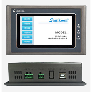 Gc-043-16m4ai-c 4.3 นิ้ว SAMKOON หน่วยควบคุม HMI + PLC DC24V ± 15%