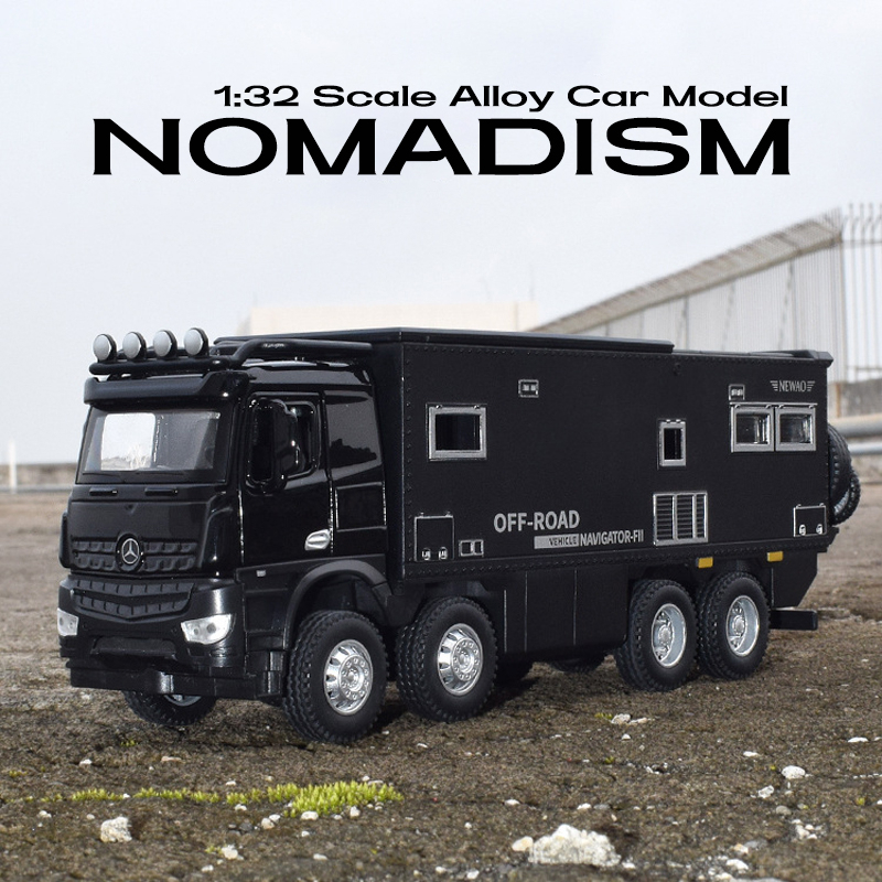 RUM1:32 Scale Benz Nomadismรถรุ่นLight & Sound EffectรถDiecastของเล่นสําหรับวันเกิดของเล่นเด็กคอลเลกชันรถ
