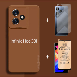 ฟิล์มกันรอยหน้าจอ ฟิล์มเซรามิคนิ่ม ฟิล์มด้านหลัง 3in1 สําหรับ Infinix Hot 30i Infinix Hot 30 play 30