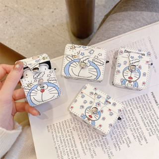 เคสหูฟังบลูทูธไร้สาย แบบหนัง ลายการ์ตูนโดราเอมอน สําหรับ Airpods 3 2 1 Pro2 pro 3 2 1