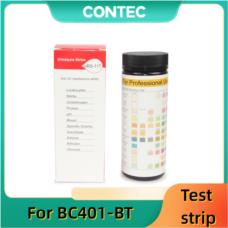 11 แถบทดสอบ Reagent พารามิเตอร์ (100 แถบ) สําหรับ Contec BC401,BC401-BT