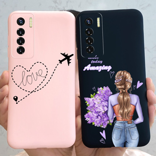 Tecno Camon 17 / Camon17P / Camon 17 Pro CG8 เคส ซิลิโคนนิ่ม สีดํา สีชมพู ลูกกวาด ใหม่ล่าสุด เคสพิมพ์ลาย