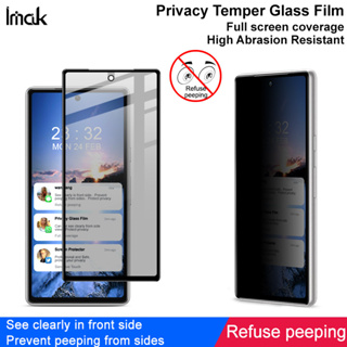 Imak Privacy Google Pixel 7A ฟิล์มกระจกนิรภัยกันรอยหน้าจอ Full Screen tempered Glass Anti-Peep Tempered Glass Screen Protector Film