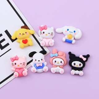 [พร้อมส่ง] Sanrio กิ๊บติดผมเรซิ่น ลายการ์ตูนน่ารัก 7 แบบ สําหรับทําเครื่องประดับ แฮนด์เมด diy