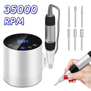 ตะไบเล็บไฟฟ้า เครื่อง เจียร์ เล็บ เครื่องขัดเล็บไฟฟ้า ความเร็ว 35000RPM เสียงรบกวนต่ํา เครื่องเจียรเล็บไฟฟ้า 0603356