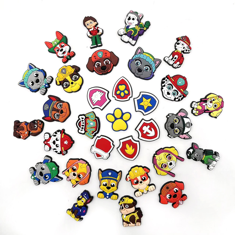 1 ชิ้น PAW Patrol Charms รองเท้าแตะจี้ปุ่ม Original รองเท้า Clog Pins ของขวัญสําหรับชายเด็กการ์ตูนน่ารักสุนัข