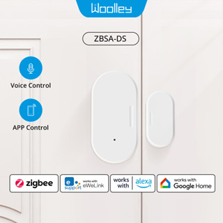 Woolley ZBSA-DS Tuya Zigbee เซนเซอร์ตรวจจับประตู หน้าต่าง ไร้สาย ขนาดเล็ก สําหรับบ้าน Google Home Alexa