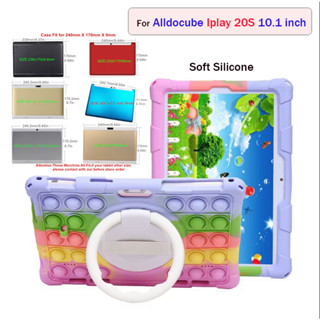 360 Degree Rotatable Cover For Alldocube Iplay 20S 20 S 10.1 Inch Soft Silicone Case Shockproof Sweatproof Cover Pop Stress-Relieve Case Push It Bubble Stand Protect Shell
