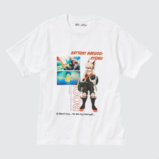 UNIQLO พร้อมส่ง เสื้อยืดแขนสั้น พิมพ์ลายกราฟฟิค My Hero Academia UT สําหรับผู้ชาย และผู้หญิง