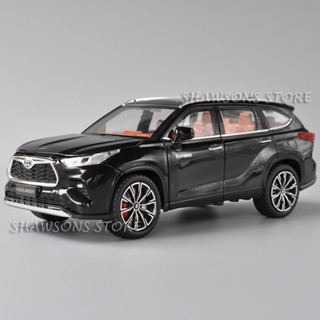 โมเดลรถยนต์จําลอง ขนาด 1:24 Toyota Highlander พร้อมไฟเสียง ของเล่นสําหรับเด็ก