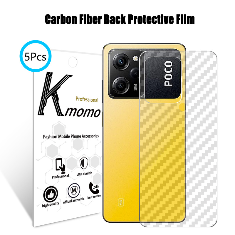 5 แผ่น ฟิล์มกันรอยหลัง เคฟล่า For Xiaomi Poco F6 Pro X6 M6 C65 F5 X5 M5 M5s F4 GT X4 M4 X3 Nfc C40 M3 F3