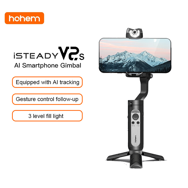 Hohem iSteady V2S 3 แกน Gimbal Stabilizer Selfie Stick พร้อม APP ควบคุม & 3 ระดับแม่เหล็กเติมแสงสําห