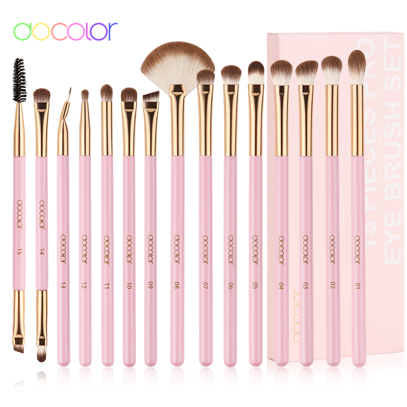 ชุดแปรงแต่งหน้า อายแชโดว์ คอนซีลเลอร์ คิ้ว ขนตา แบบมืออาชีพ 15 ชิ้น