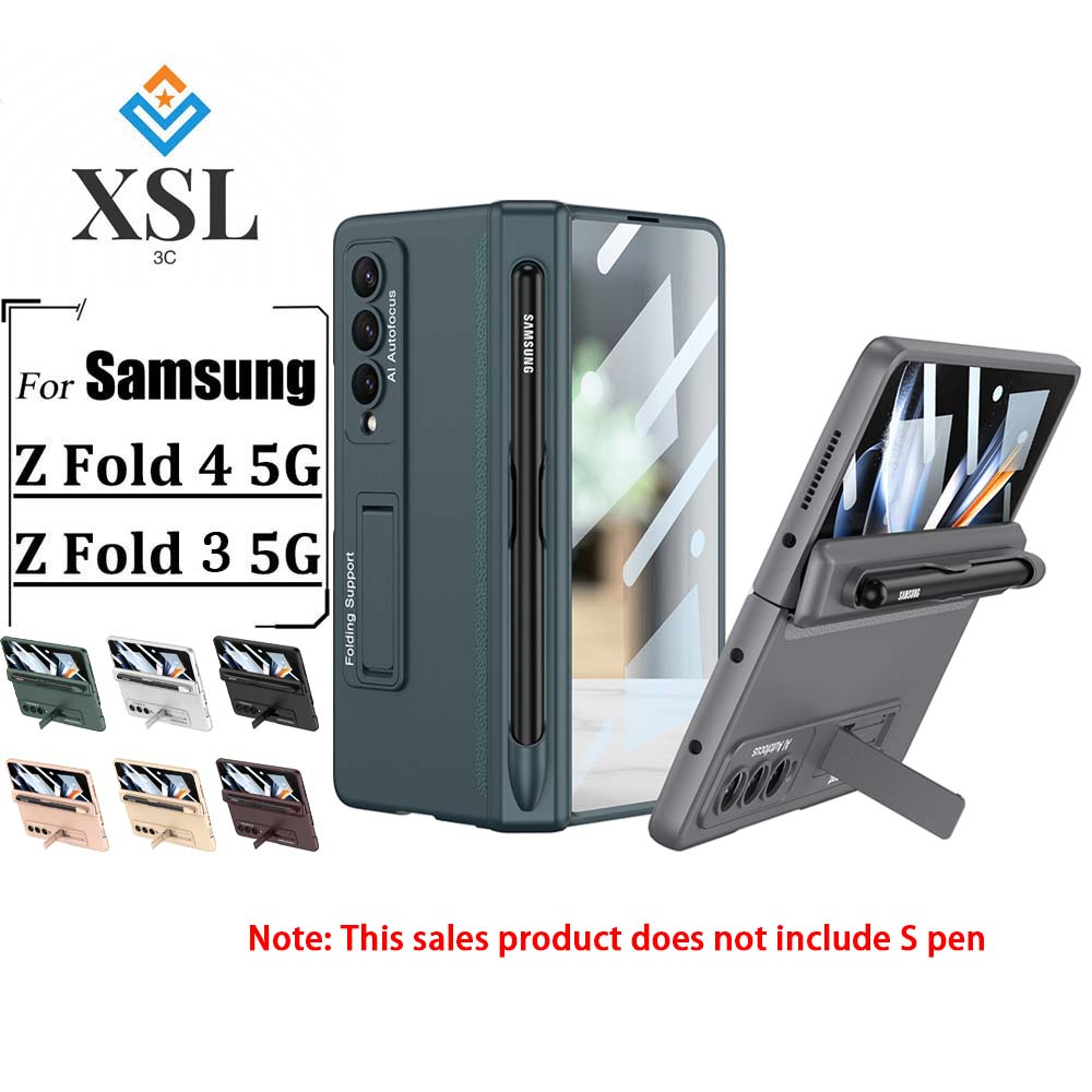 บานพับ พร้อมช่องใส่ปากกา กันกระแทก สําหรับ Samsung Galaxy Z Fold 4 case and Fold 3 Fold4/3