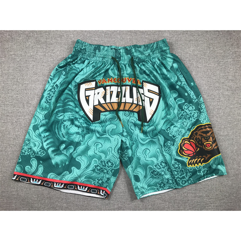 Pocket Pants Mens 2023 Memphis Grizzlies Don Swingman Jersey Shorts - สีเขียว