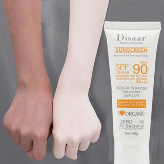 Spf 90 ครีมกันแดด ไวท์เทนนิ่ง กันแดด ผิวกาย【Disaar SPF 90 Face Body Sunscreen Whitening Sun Cream Sunblock Skin Disaar防晒霜防水脸身体手臂大腿防晒乳护肤品sunscreen】