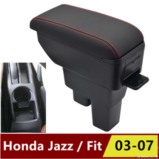 กล่องเก็บของที่พักแขน คอนโซลกลาง ปรับได้ อุปกรณ์เสริม สําหรับ Honda Jazz Fit 2003-2007 OEM