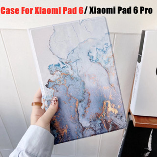 เคสแท็บเล็ต หนัง PU ลายหิน สําหรับ Xiaomi Pad 6 2023 Pad6 Pro 11.0 นิ้ว 5G