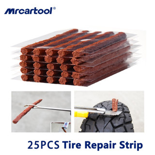 MRCARTOOL 25 ชิ้น แถบซ่อมยาง ปลั๊กยาง แถบยาง ซ่อมยาง แถบยางซีล แถบซ่อมยางรถยนต์ รถจักรยานยนต์ เครื่องมือซ่อมยางสูญญากาศ