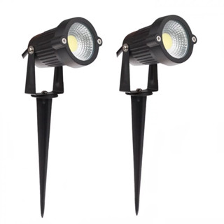 ไฟสปอตไลท์ LED 110V220V 5W กันน้ํา IP65 DC12V24V แรงดันไฟฟ้าต่ํา สีขาวอบอุ่น สําหรับสวน ทางเดิน