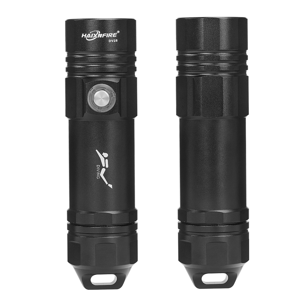 ไฟฉายดำน้ำระดับมืออาชีพ HaixnFire DV28 IPX8 ไฟฉาย LED กันน้ำที่สว่างมาก ไฟฉายกันน้ำแบบอะลูมิเนียมอัลลอยด์ ไฟฉายส่องสว่างสูง - รูปที่ 5