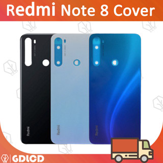 ฝาหลัง Xiaomi Redmi Note 8 Bcak ฝาครอบแบตเตอรี่ เคสกระจก แผงประตูด้านหลัง พร้อมเลนส์กล้อง