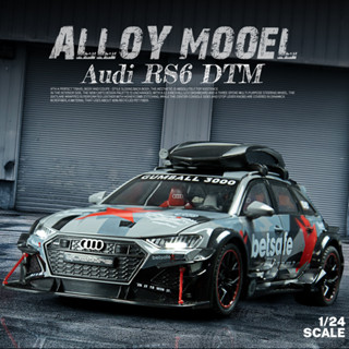 【ไม่มีกล่อง】โมเดลรถยนต์ 1/24 Audi RS6 DTM diecast car jinlifang โลหะผสมสังกะสี Matel Light and Sound ของขวัญวันเกิด สําหรับเด็กผู้ชาย 3 ปี