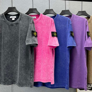 Stoneisland เสื้อยืดลําลอง แขนสั้น พิมพ์ลาย สไตล์เรโทร คลาสสิก สําหรับผู้ชาย และผู้หญิง