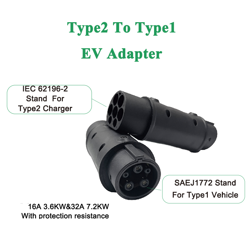IEC 62196-2 Type2 CCS2 to Adapter SAE J1772 Type1 CCS1รถยนต์ไฟฟ้าชาร์จ EV Vehicle Charger cable One 